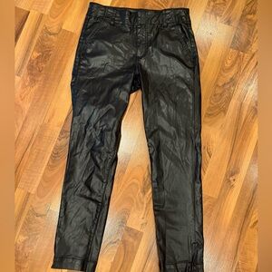 KUT from the kloth faux leather‎ ankle straight leg Reese size 8L